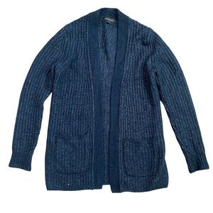 Women's Banana Republic Blue Knit Sweater Merino Wool Alpaca Knit Cozy Fall Warm